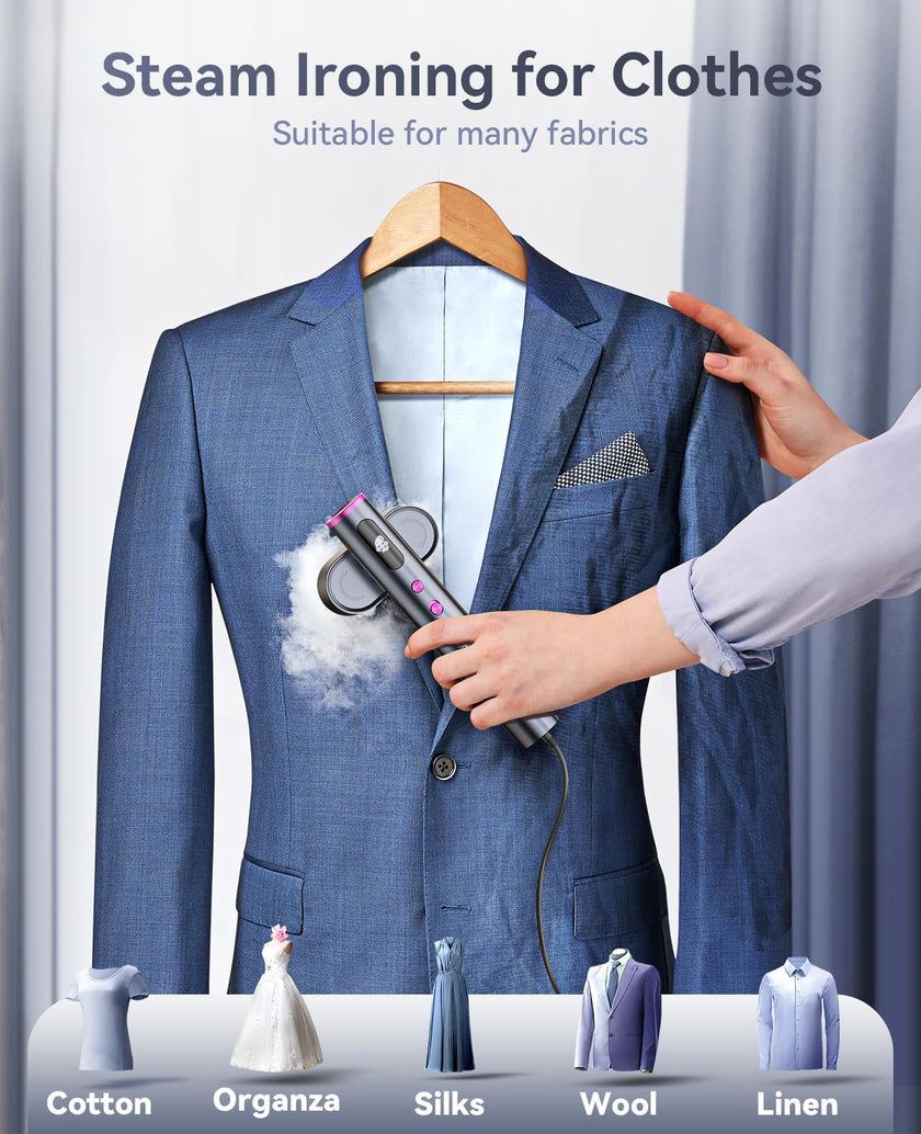 Jack ＆ Rose Travel Steamer for Clothes,100-220V Portable Steamer,15s Heat Up,Steamer ＆ Iron 2 In 1, Travel Size Garment Steamer,Large Ceramic Heat Panel,for Global ＆ Europe Traveling 🍁 All In One Marketplace Canada
