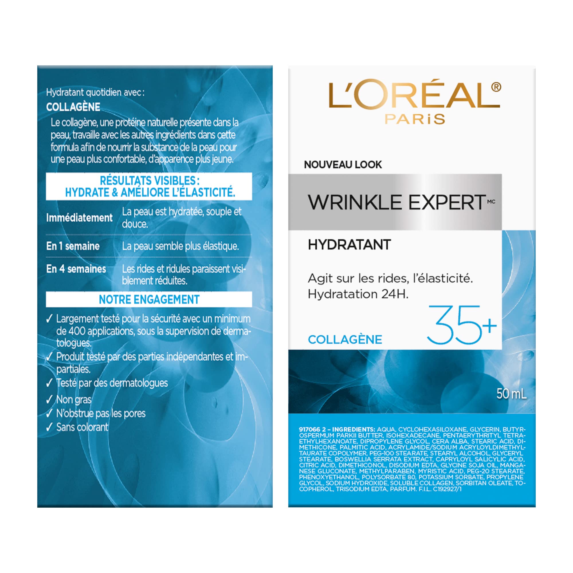 L’Oréal Paris Wrinkle Expert 35+ Anti Aging Day Face Moisturizer & Night Face Cream, Collagen Cream for Face to Reduce the Look of Wrinkles, Provides 24HR Hydration, 50mL 🍁 All In One Marketplace Canada