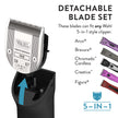 Wahl Professional Animal 5-in-1 Adjustable Pro Fine Adjustable Clipper Blade - for Arco, 5 Style Groom, Bravura, Chromado, Creativa, Figura & Motion Clippers - Replacement Blades - Silver, Made in Germany - Model 58190 🍁 All In One Marketplace Canada