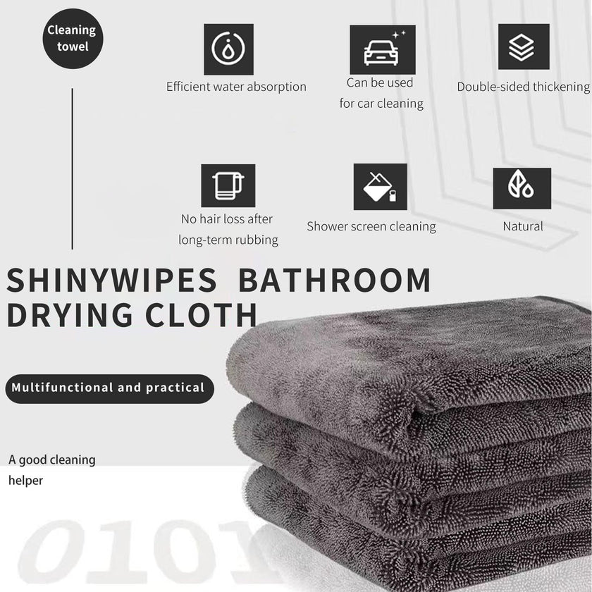 Shiny Wipes Towel for Shower, Shiny Wipes Cloth, Shower Cleaning Cloths for Car Detailing, Kitchen, Window Cleaning Cloth (3, 40 * 40cm) 🍁 All In One Marketplace Canada