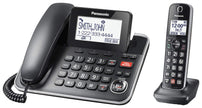 Panasonic DECT 6.0 2-in-1 Corded/Cordless Phone with Answering Machine, Advanced Call Block (1,000 Numbers), and Talking Caller ID - 1 Cordless Handset - KX-TGF870CB, Black 🍁 All In One Marketplace Canada
