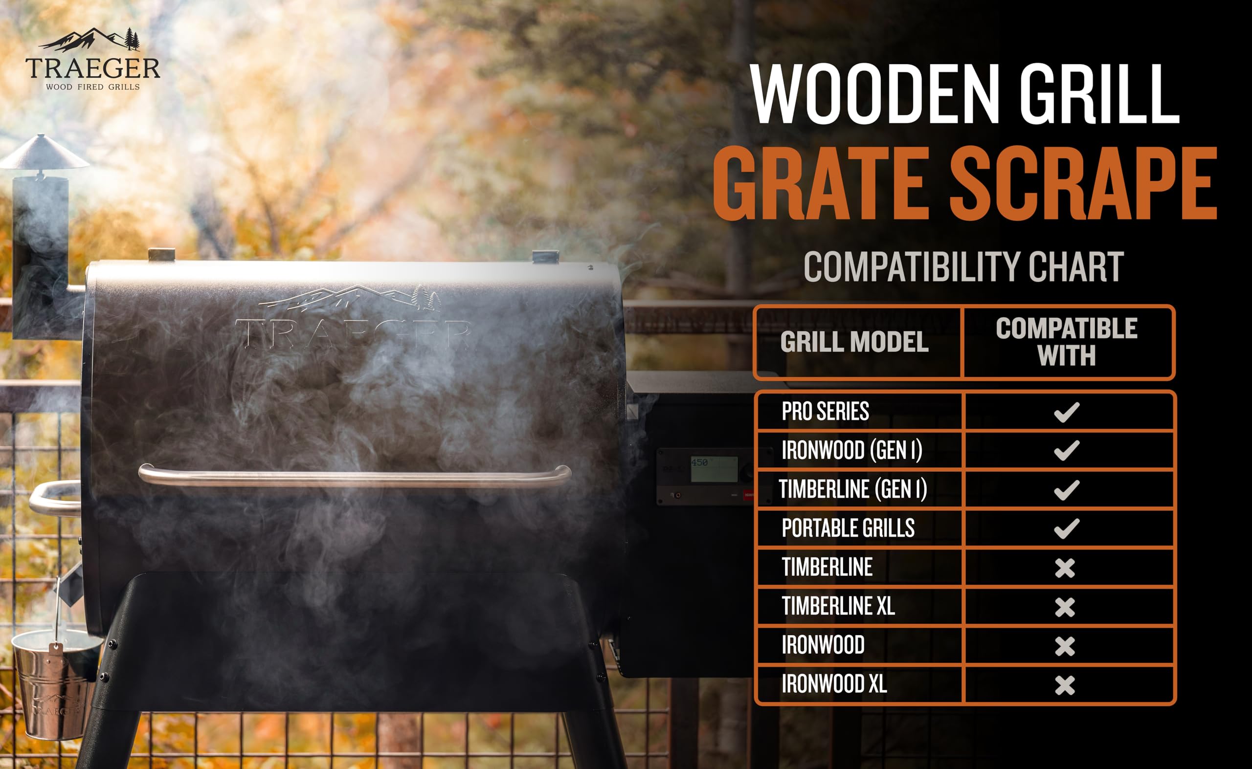 Traeger BAC454 Wooden Scape Grill Scraper, Wood 🍁 All In One Marketplace Canada