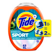 Tide Power Pods Sport Laundry Detergent Pacs, Advanced Sweat + Stain Fighter, 63 Count 🍁 All In One Marketplace Canada
