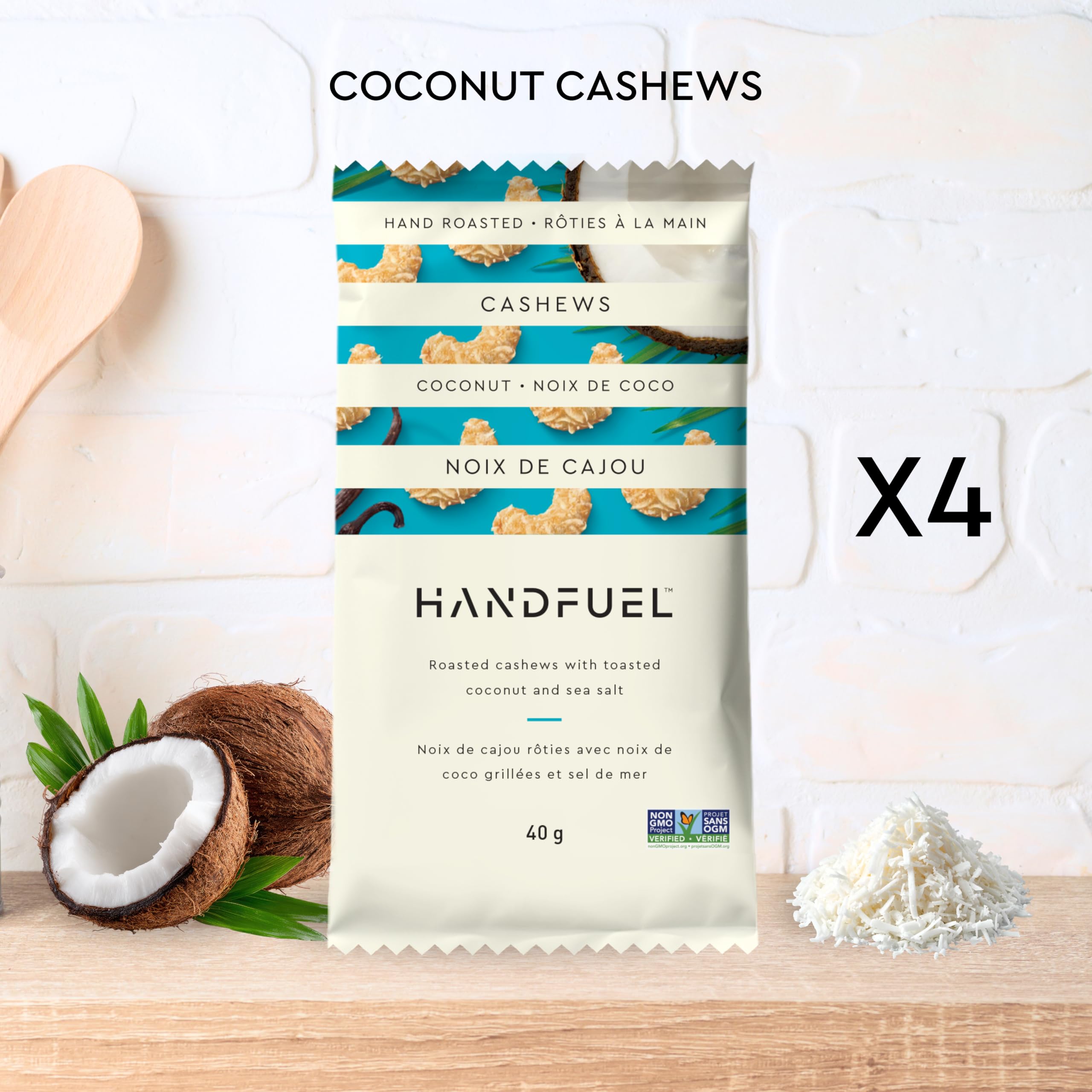 Handfuel 12 Pack Variety Flavoured Cashews, 4 Flavours - 3 x 40g of Each 🍁 All In One Marketplace Canada