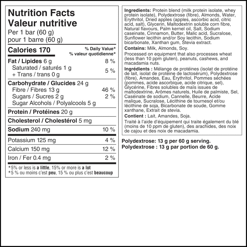 Quest Nutrition Apple Pie Flavored Protein Bar, High Protein, High Fibre, Gluten Free, 12ct 🍁 All In One Marketplace Canada
