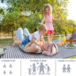 SAMSIER Large Outdoor Picnic Blankets Waterproof Foldable, Beach Blanket Sandproof Portable, Cute Picnic Mat Washable (Navy Blue, 60