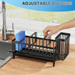 Cisily Sponge Holder for Kitchen Sink, Sink Caddy with High Brush Holder, Organzier Rustproof 304 Stainless Steel Dish Organizer Divider, Soap Dispenser Storage (Black) 🍁 All In One Marketplace Canada