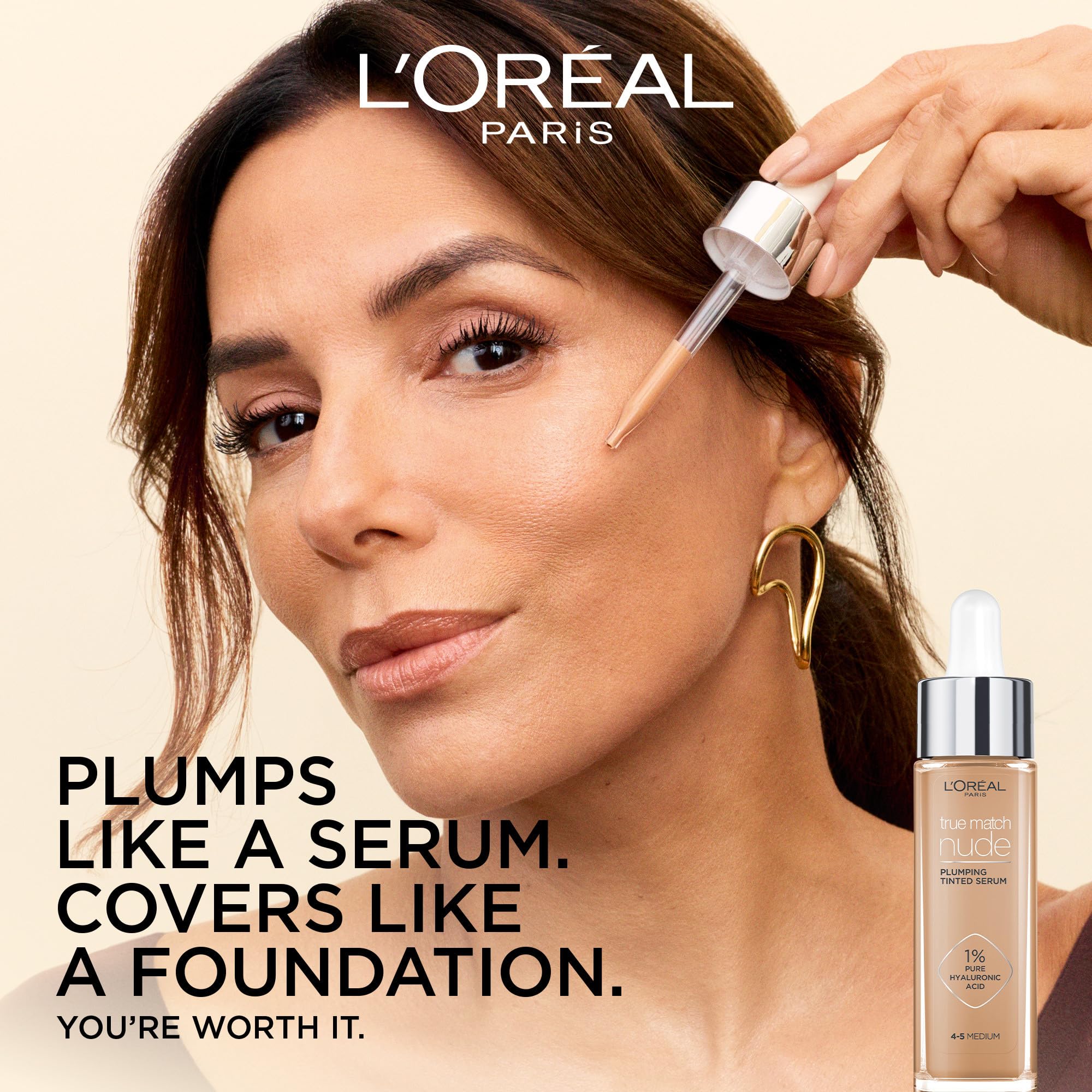 L’Oréal Paris True Match Nude Hyaluronic Foundation, Tinted Face Serum Foundation with Hyaluronic Acid for Lightweight Coverage and Instant Hydration, Radiant Finish - Rosy Light, 30 mL 🍁 All In One Marketplace Canada