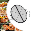 VEVOR X-Marks Fire Pit Grill Grate, Foldable Round Cooking Grate, Heavy Duty Steel Campfire BBQ Grill Grid with Handle and Support X Wire, Portable Camping Cookware for Outside Party, 36 Inch Black 🍁 All In One Marketplace Canada
