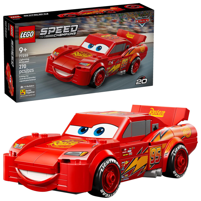 LEGO Speed Champions Lightning McQueen Toy - Disney Pixar Cars Building Blocks for Kids, Boys & Girls, Ages 9+ - Pretend Play Race Car & Bedroom Shelf Display - 77255 🍁 All In One Marketplace Canada