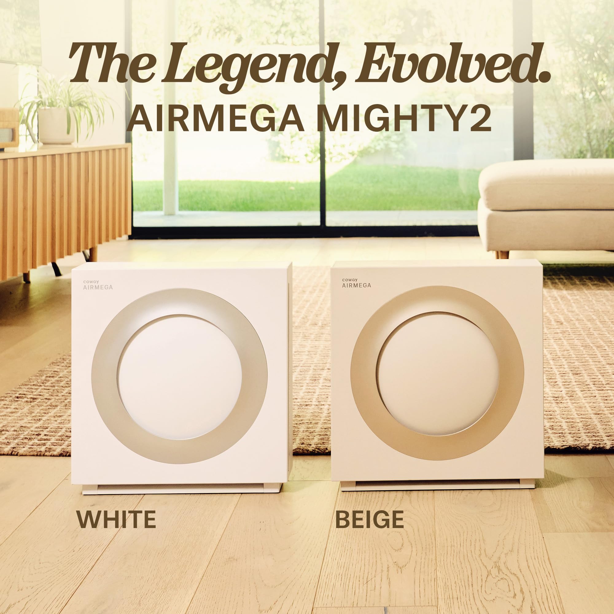 COWAY Airmega Mighty2 Air Purifier, Next Gen of AP-1512HH, for Large Room & Home Cleans up to 1,800 ft², IEST certified HEPA and Active Carbon for Allergies, Smoke, Dust, Pets & Mold, AP-1512N(W) 🍁 All In One Marketplace Canada