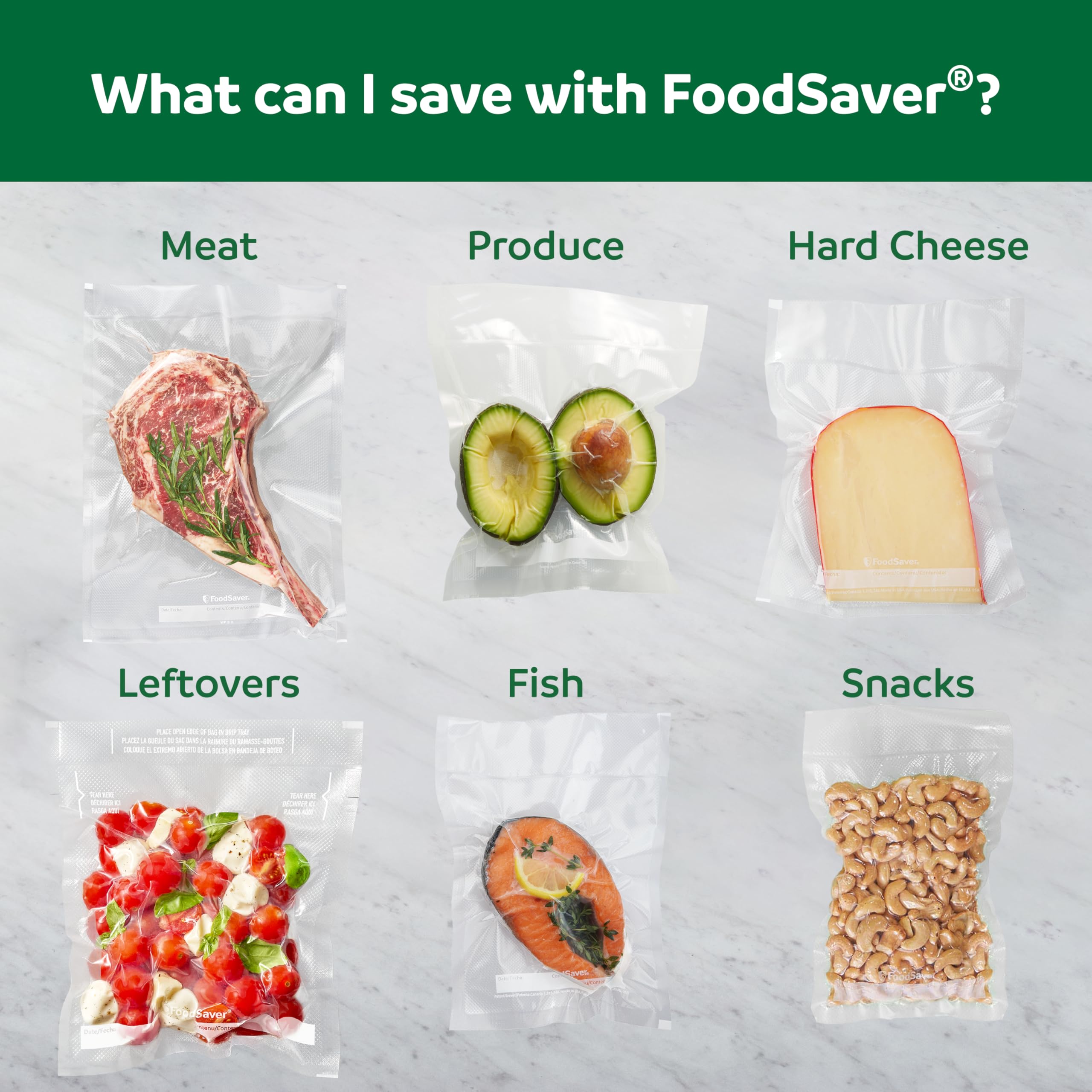 FoodSaver PowerVac Compact Vacuum Sealer Machine w/ Vertical Storage | 5 Airtight Vacuum Seal Bags & 1 Roll | VS0150 | Stainless Steel / Black 🍁 All In One Marketplace Canada