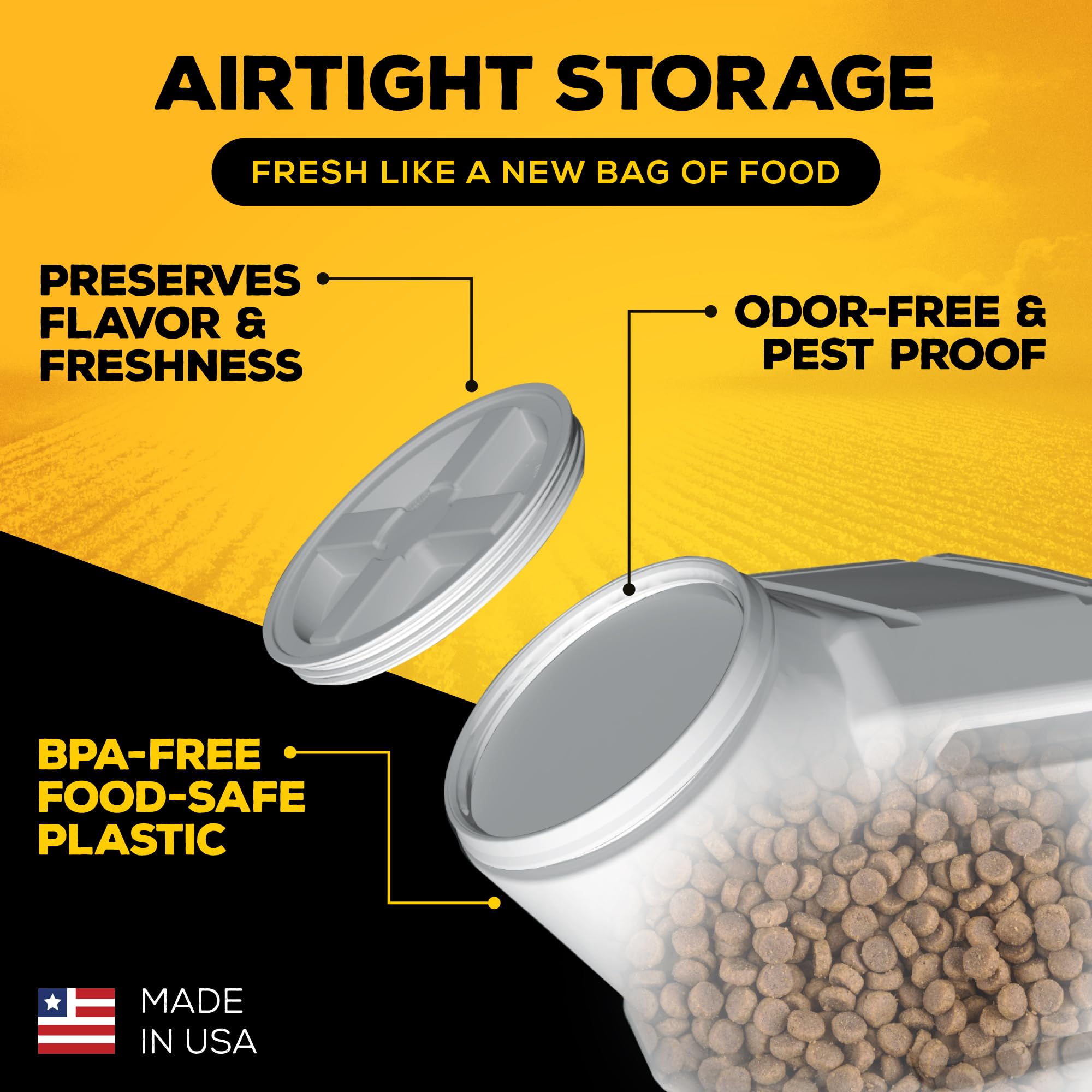 Gamma2 Vittles Vault Dog Food Storage Container (Durable, Food Safe, BPA Free Storage, Made in the USA with Recycled Materials)Holds up to 35 pounds 🍁 All In One Marketplace Canada