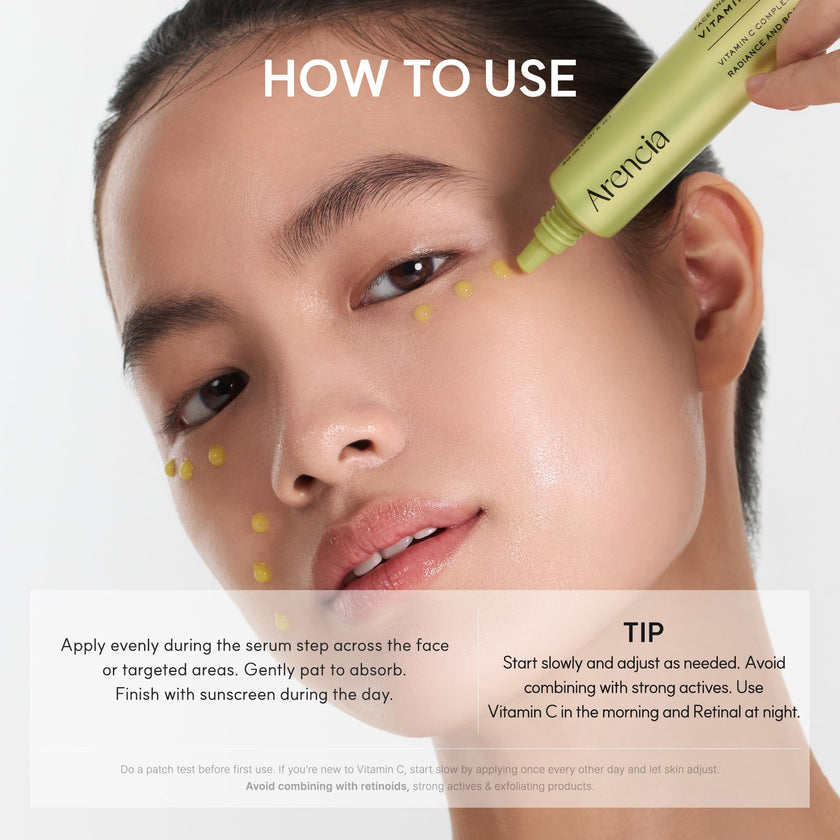 Arencia Vitamin C Booster Shot Serum with Glutathione, Niacinamide and Vitamin E for Dark Spot Care, Fine Lines & Wrinkles, Glass Skin, Korean Skincare 30ml 🍁 All In One Marketplace Canada