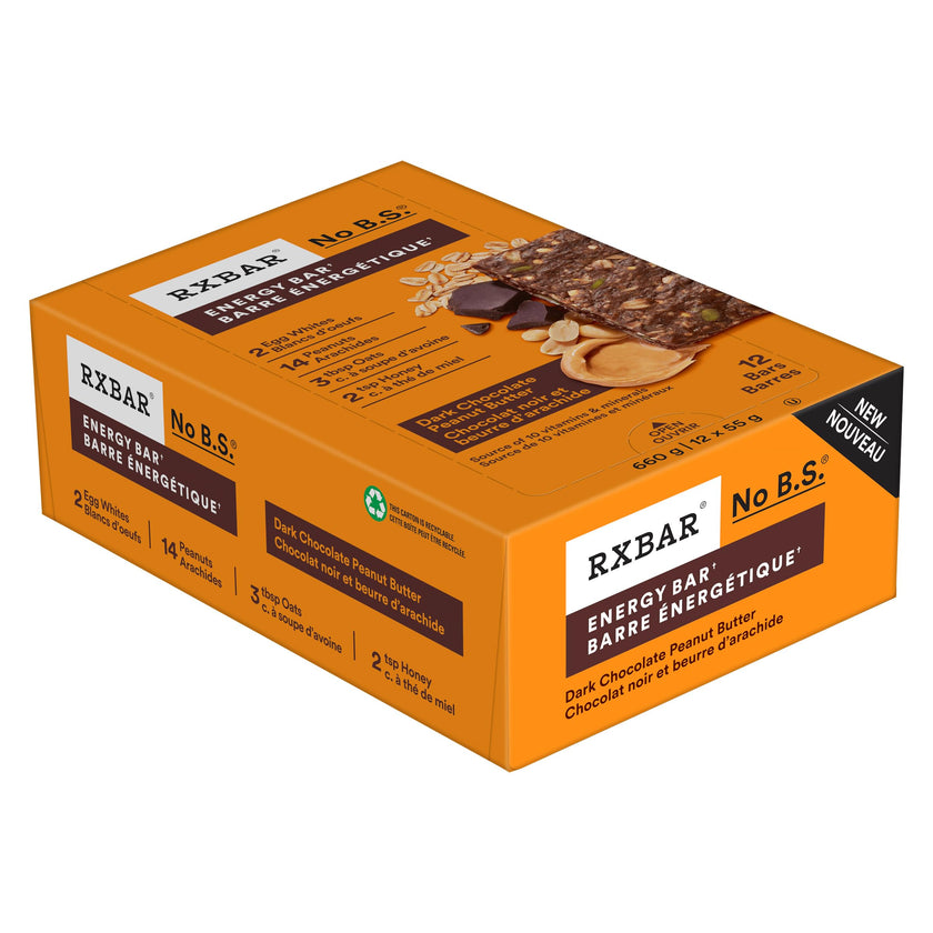 RXBAR Energy Protein Bar Dark Chocolate Peanut Butter 12x55g (Pack of 12) 🍁 All In One Marketplace Canada