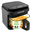 Nutrichef 5.8 Quart Air Fryer | 8-1 Preset Cook Modes | Transparent Fry Bowl for Best Cooking Results | Cook Shrimp, Steak, Fries, Wings, Chicken & More | Precise Temperature Control & Time | Black 🍁 All In One Marketplace Canada