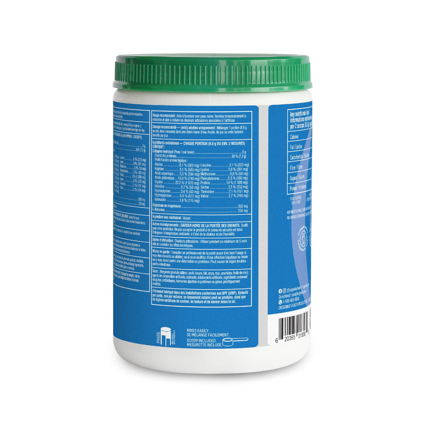 Organika Enhanced Collagen Relax Powder with Magnesium Bisglycinate and L-Theanine- Provides Calming Effect, Aids in Sleep, Sustained Energy Levels Throughout the Day- 250g 🍁 All In One Marketplace Canada