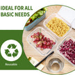 Skroam 5-Packs 36OZ Glass Food Storage Containers with Lids Airtight, Glass Meal Prep Container for Lunch, Pantry Organizers and Storage, Glass Lunch Boxes for Freezer to Oven Safe, Leak Proof 🍁 All In One Marketplace Canada