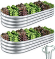 COATTOA Galvanized Raised Garden Bed, Raised Garden Boxes, 2 Pcs 6×3×1ft Outdoor Galvanized Planter Box, Garden Stock Tank Outdoor with Metal Plant Stakes, Garden Beds for Vegetables Planting 🍁 All In One Marketplace Canada