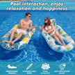 cngg v Pool Floaties for Adults,Inflatable Float Heavy Duty, Backrest & Footrest Pool Float Pool Rafts for Adults Beach Lake Party 2 Pack 🍁 All In One Marketplace Canada