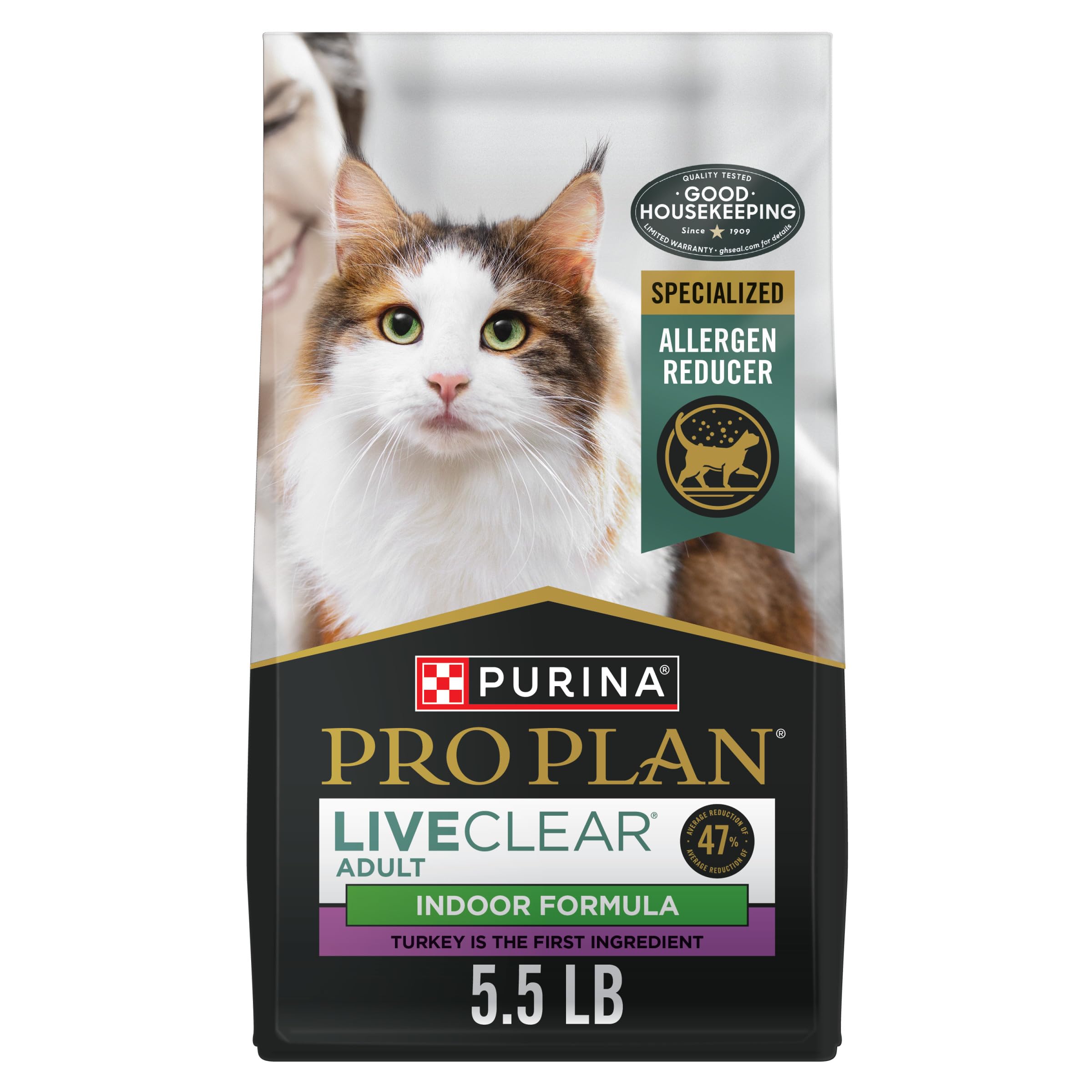 Purina Pro Plan Dry Cat Food, Specialized LiveClear Indoor Turkey & Rice - 2.49 kg Bag (1 Pack) 🍁 All In One Marketplace Canada