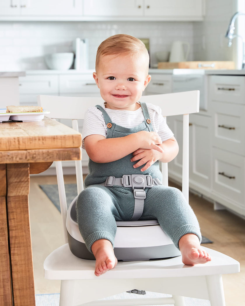 Skip Hop Booster Seat for Dining Table, Sleek Seat Booster, Grey/White 🍁 All In One Marketplace Canada