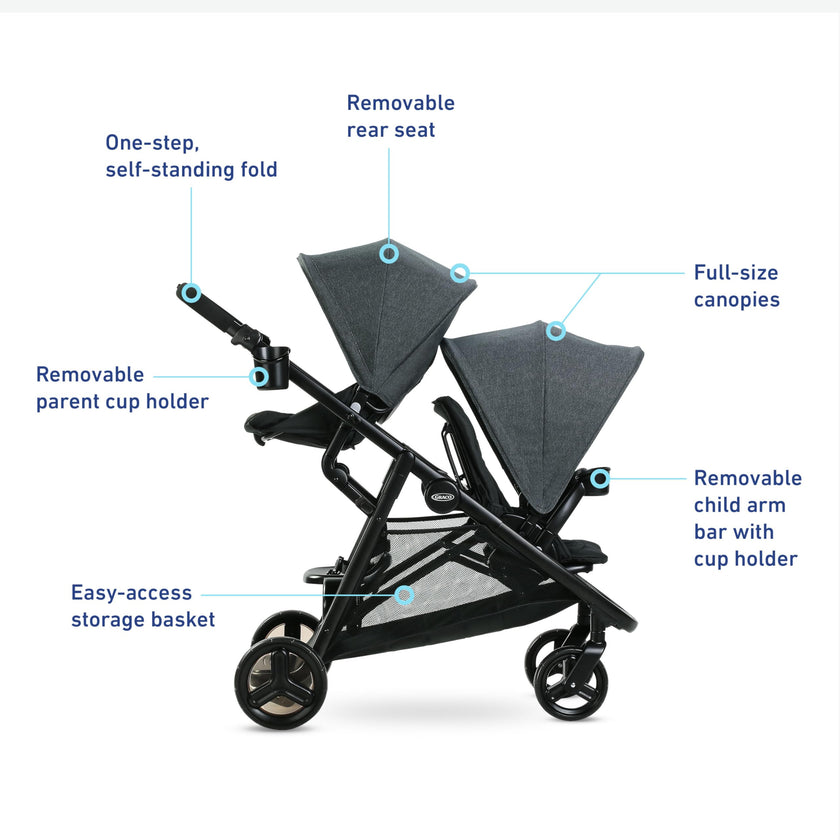 Graco Ready2Grow 2.0 Double Stroller, Rafa 🍁 All In One Marketplace Canada