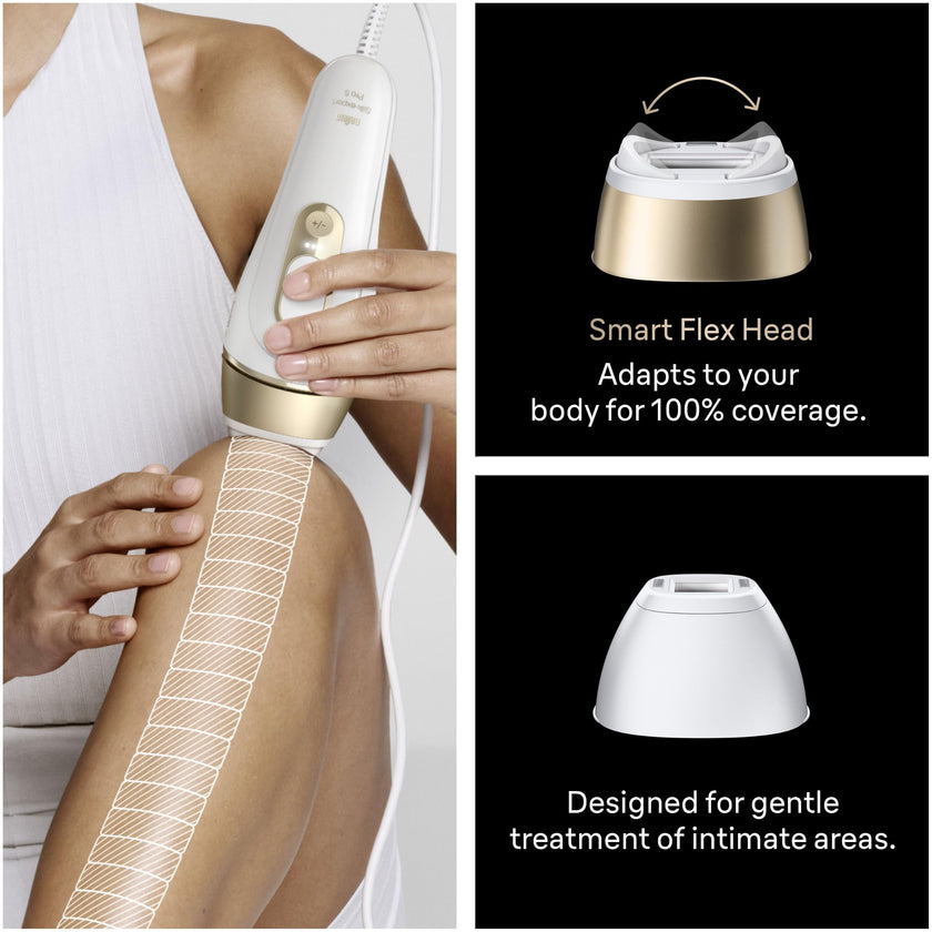 Braun Silk-Expert Pro 5 IPL PL5157 at Home Laser Hair Removal for Women and Men with Premium Pouch, Venus Razor, 2 Heads 🍁 All In One Marketplace Canada