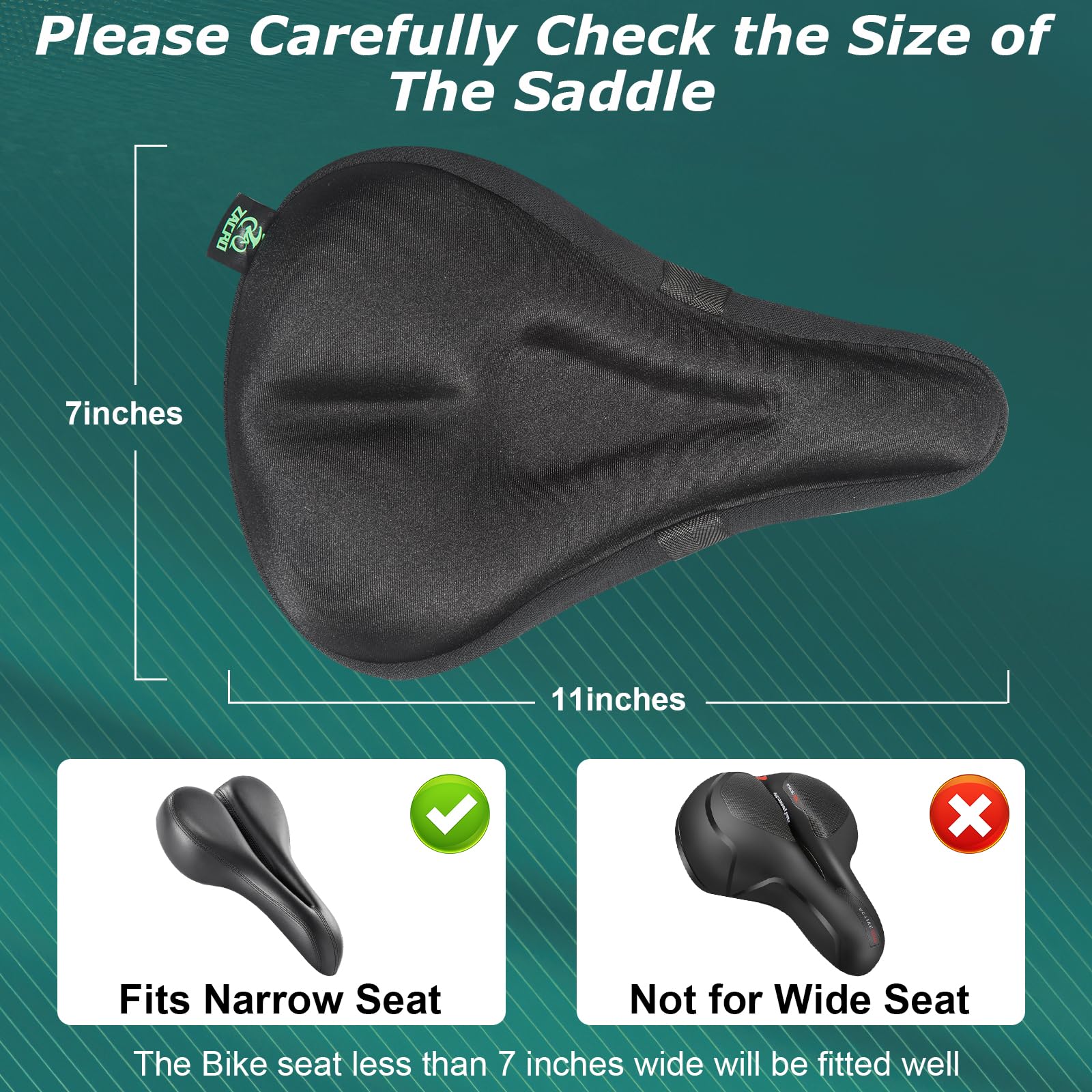 Zacro Gel Bike Seat Cover - Extra Soft Bike Seat Cushion for Men & Women, Padded Exercise Bicycle Seat Cushion Compatible with Peloton, Outdoor & Indoor 🍁 All In One Marketplace Canada