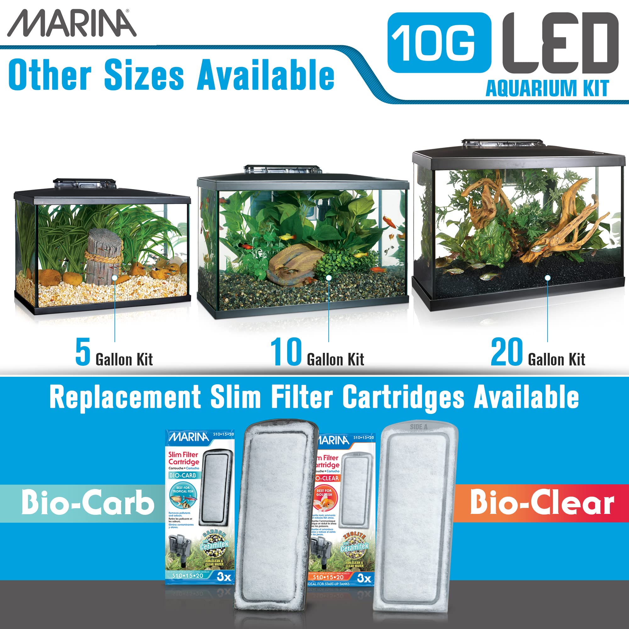 Marina LED Aquarium Kit, 10 Gallon, (15256A1) 🍁 All In One Marketplace Canada