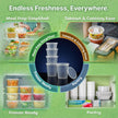 Deli Food Containers with Lids - (48 Sets) 24-32 Oz Quart Size & 24-16 Oz Pint Size Airtight Food Storage Takeout Meal Prep Containers with 54 Lids, BPA-Free, Dishwasher, Microwave Safe 🍁 All In One Marketplace Canada