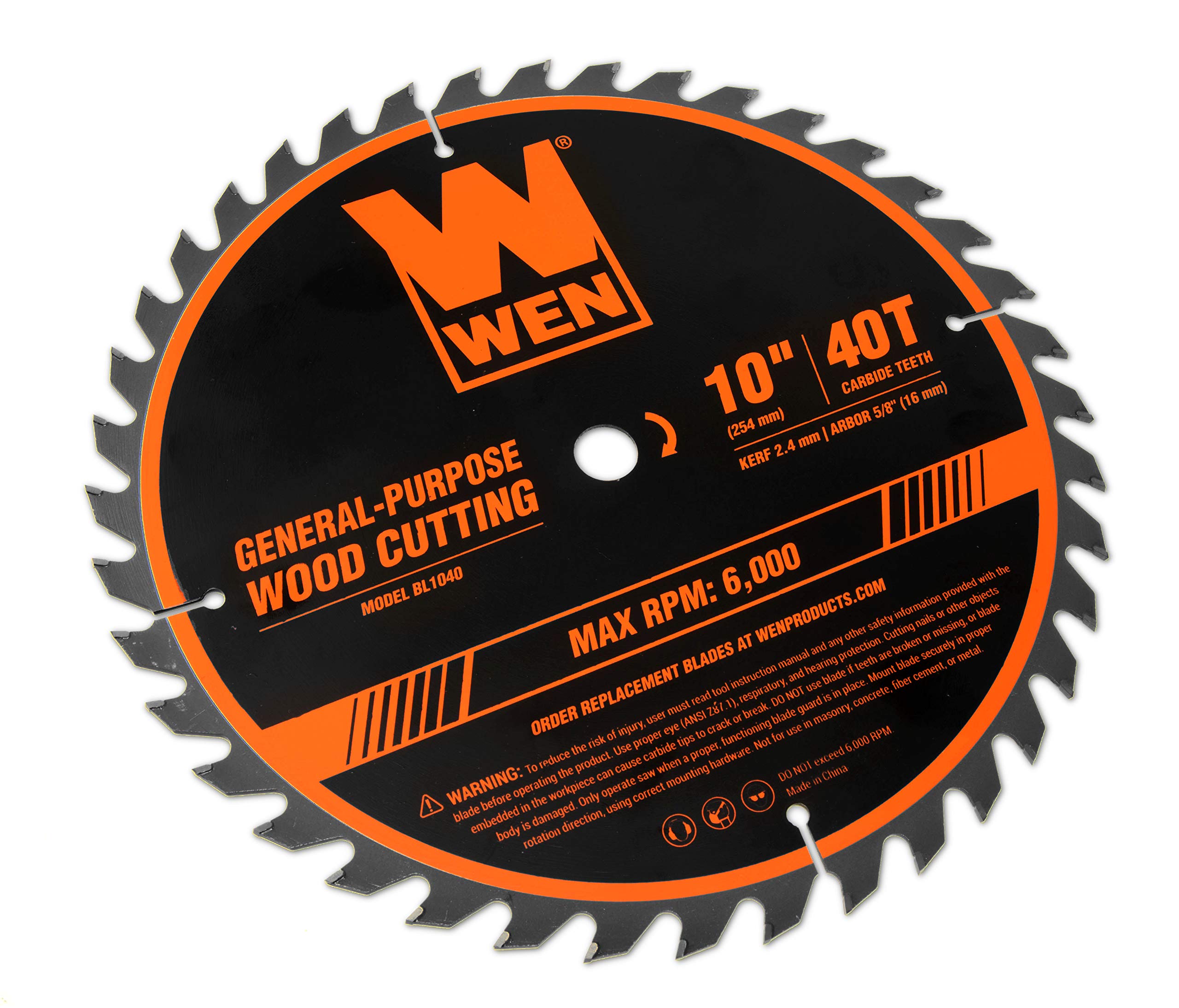 Wen BL1040 10-Inch 40-Tooth Carbide-Tipped Professional Woodworking Saw Blade for Miter Saws and Table Saws 🍁 All In One Marketplace Canada