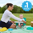 Bright Starts Pop 'N Sit Portable Booster, Indoor/Outdoor Use, Floor Seat with Feeding Tray, Teal, 6 Mos - 3 Yrs 🍁 All In One Marketplace Canada