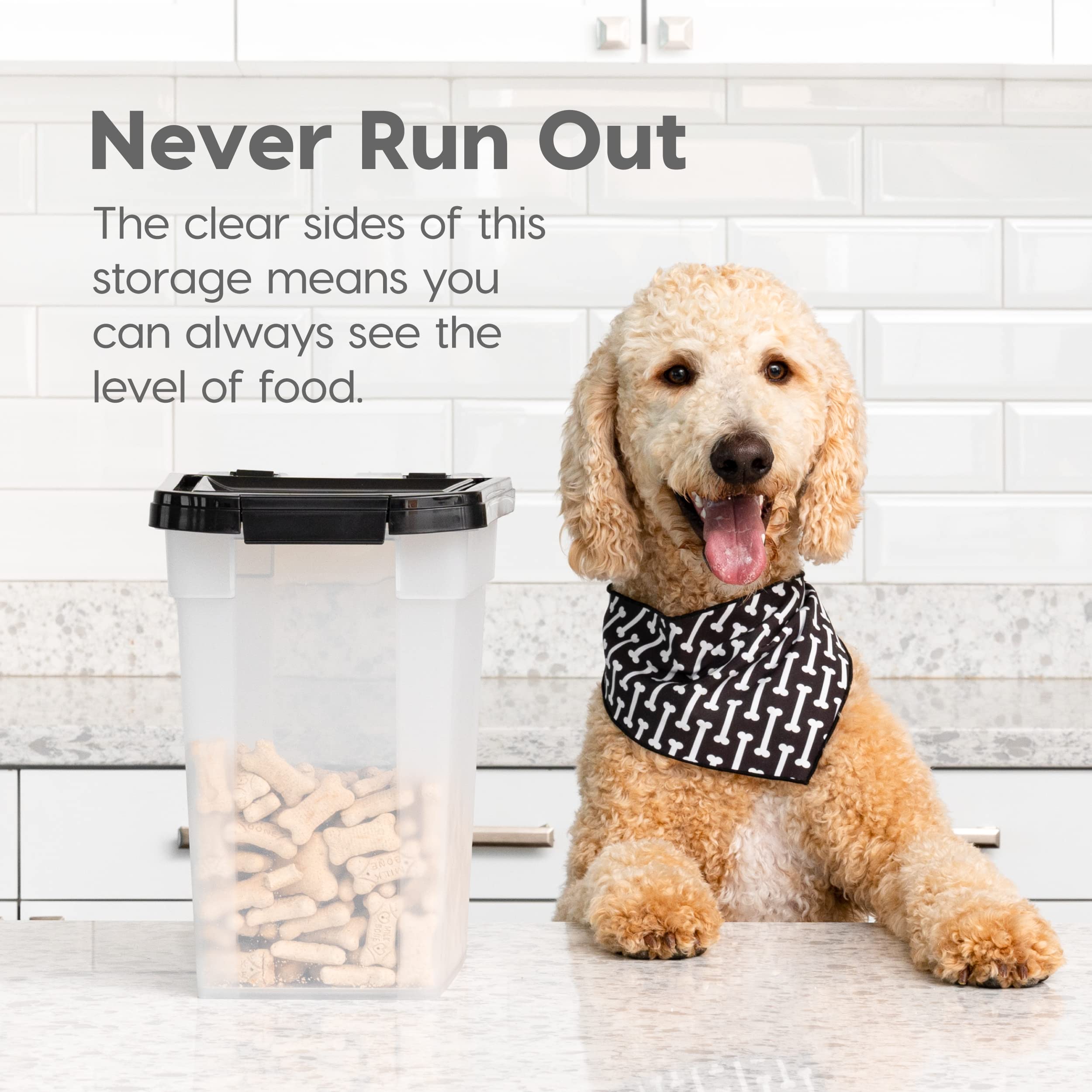 IRIS USA Dog Food Storage Container, Up to 10 lbs, Clear/Gray, Made in USA 🍁 All In One Marketplace Canada