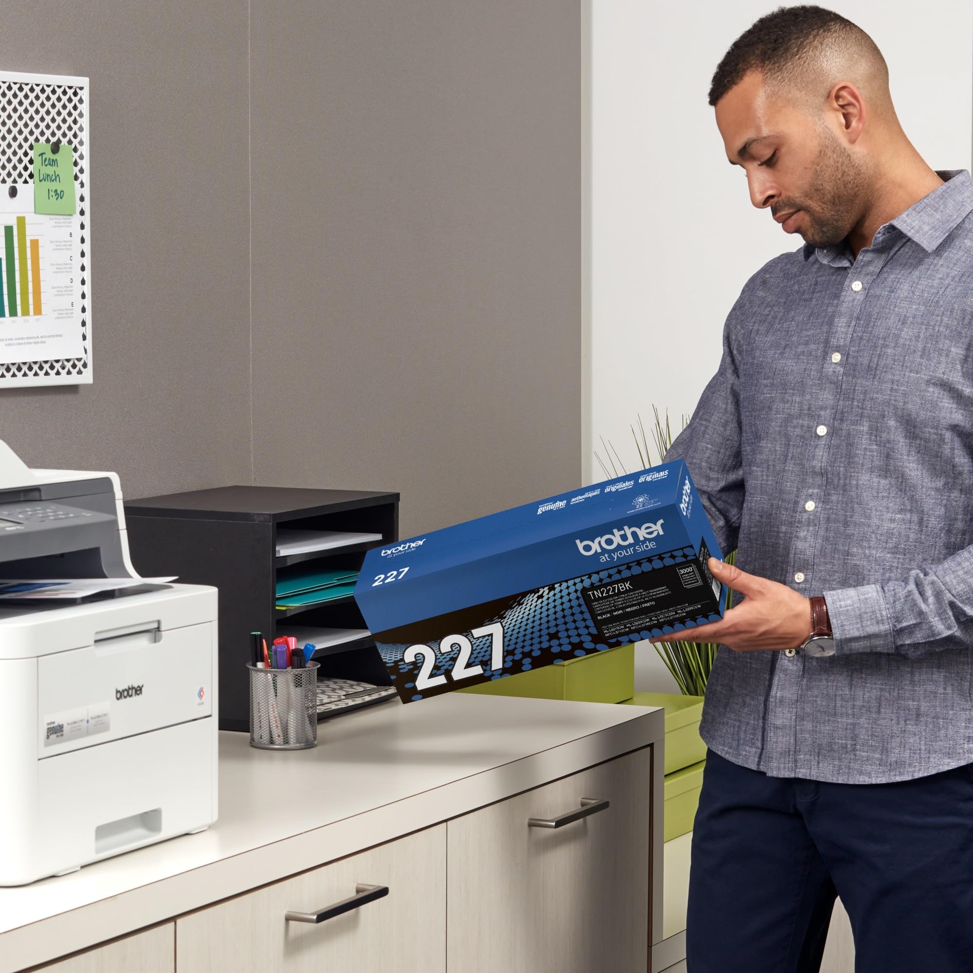 Brother Original TN227BK High-Yield Black Toner Cartridge, Higher Yield for Value, for Laser Printers HL-L3210CW, MFC-L3710CW, MFC-L3750CDW, and More 🍁 All In One Marketplace Canada