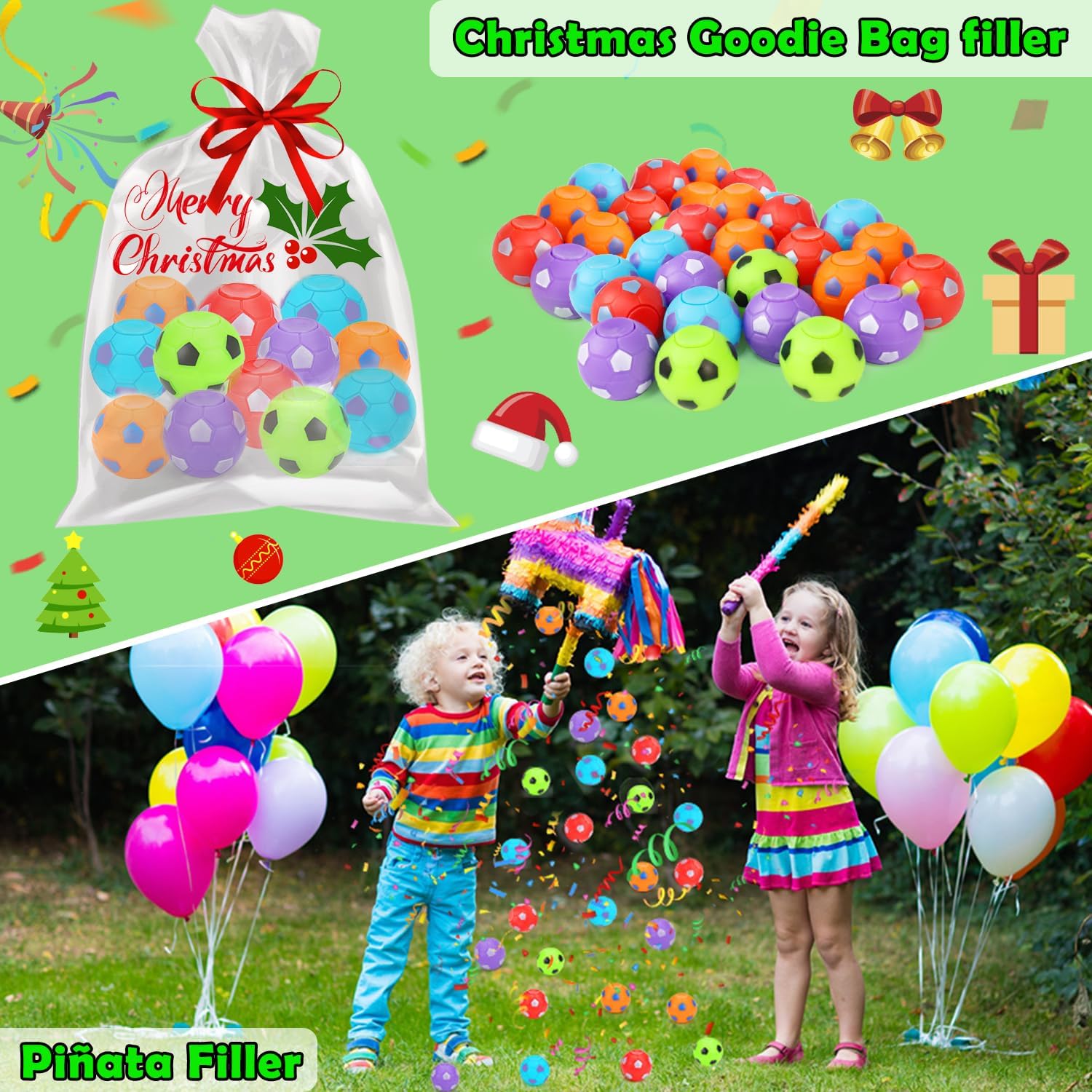 40 Pcs Mini Soccer Fidget Toy, Mini Spinner Balls Bulk Party Favor Toys for Kids 4-8, Goodie Bag Stuffers Sensory Classroom Class Treasure Carnival Bulk for Boys Girls Toddler 3 4 5 6 7 8 Years Old 🍁 All In One Marketplace Canada