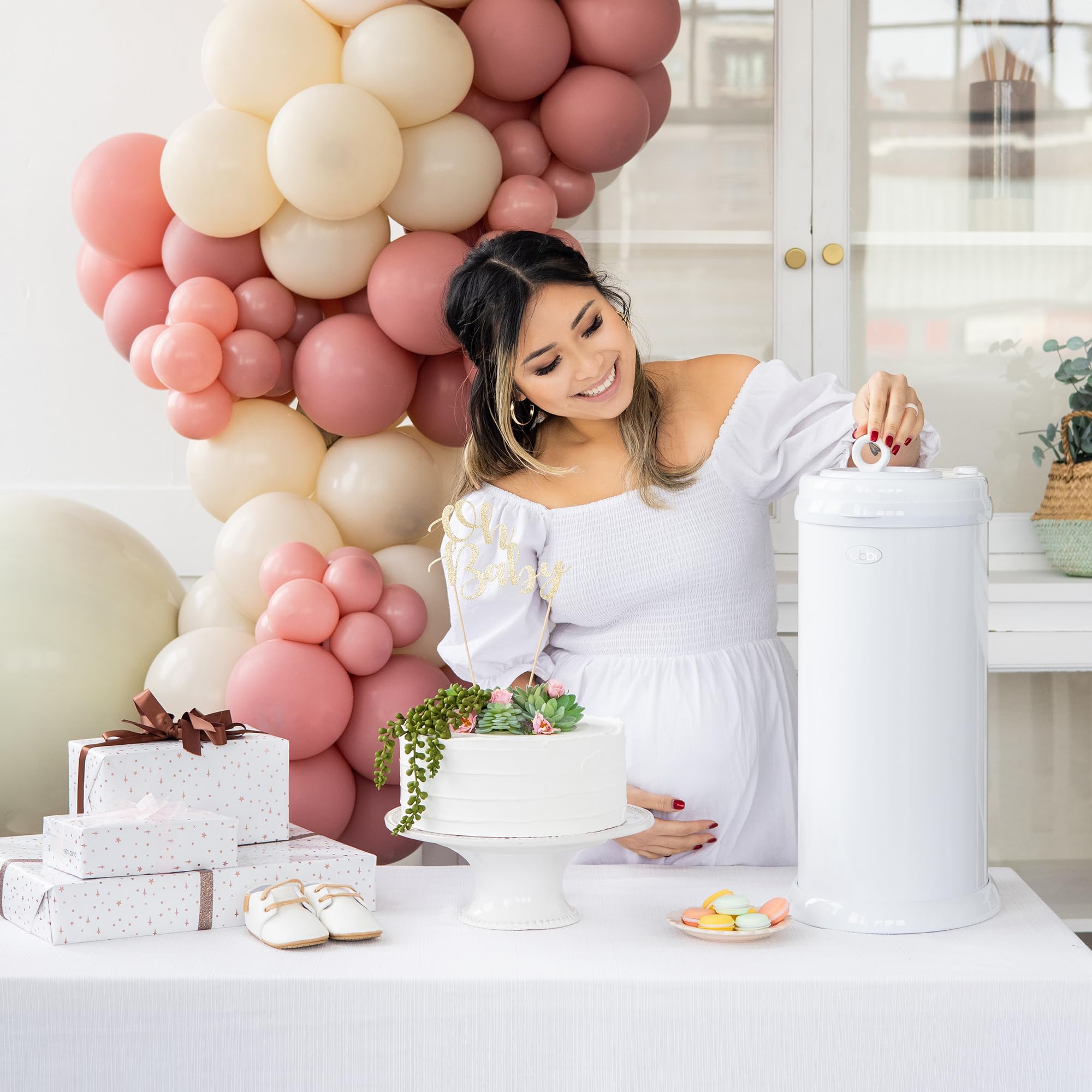 Ubbi Steel Diaper Pail, White, 2.34 ounces 🍁 All In One Marketplace Canada