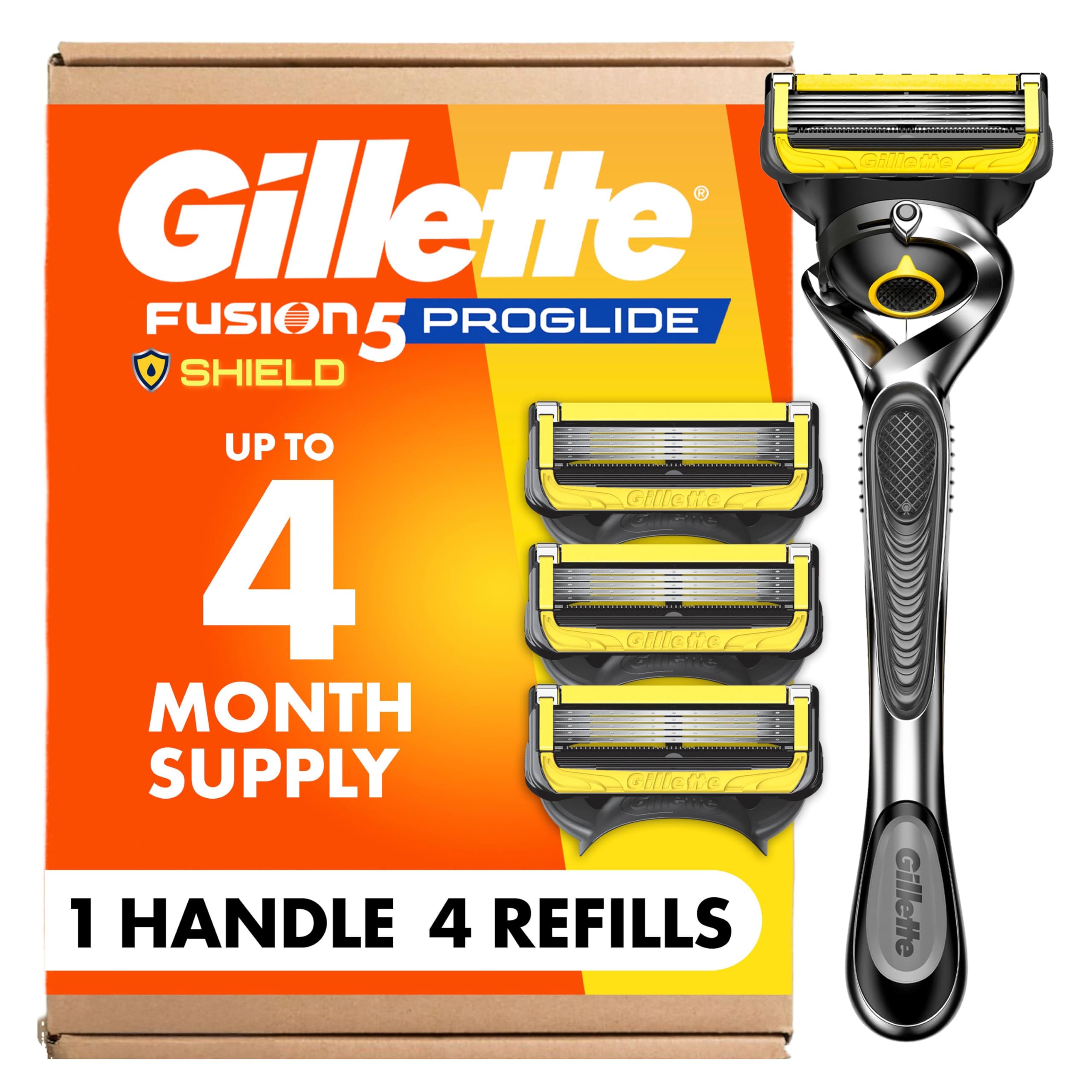 Gillette - ProGlide Shield Men's Razor, 1 Handle and 4 Refills 🍁 All In One Marketplace Canada