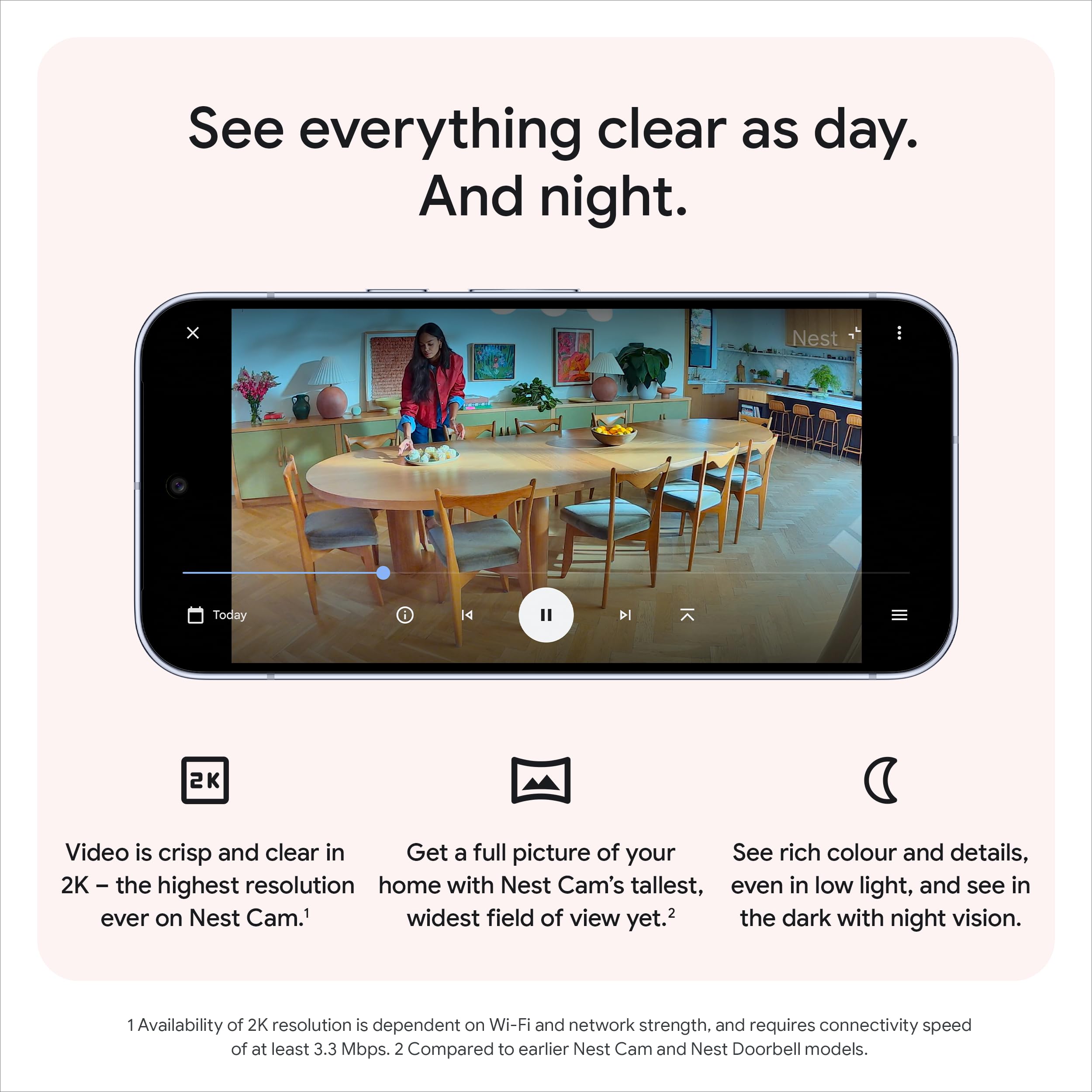 Google Nest Cam Indoor (Wired, 3rd gen) - 2K Video and Gemini 🍁 All In One Marketplace Canada