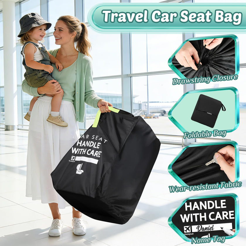 Car Seat Travel Bag: Carseat Travel Bag for Airplane Universal Fit Infant Carriers Booster Convertible Car Seats like Graco, Nuna, Doona, Cosco, Baby Travel Essentials for Flying, Gate & Baggage Check 🍁 All In One Marketplace Canada