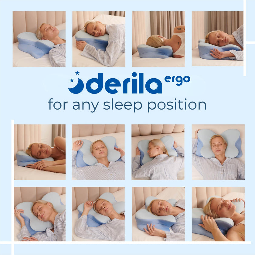 Derila Ergo Pillow Memory Foam Butterfly Neck Pillow, Side, Stomach Sleeper Pillows, oreiller Mousse memoire, Fete Des Meres Cadeaux Happy Mothers Day 21.25 x 14.17 x 4.72 inches 🍁 All In One Marketplace Canada