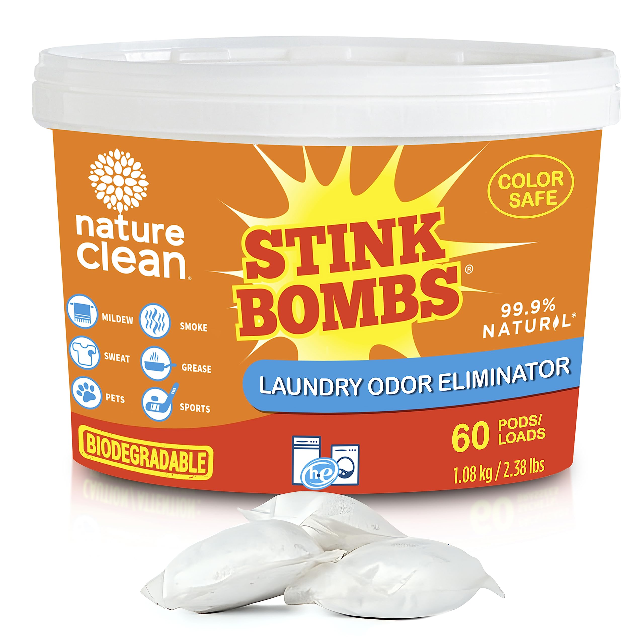 Nature Clean Stink Bombs Odor Remover Packs, 60 Count 🍁 All In One Marketplace Canada
