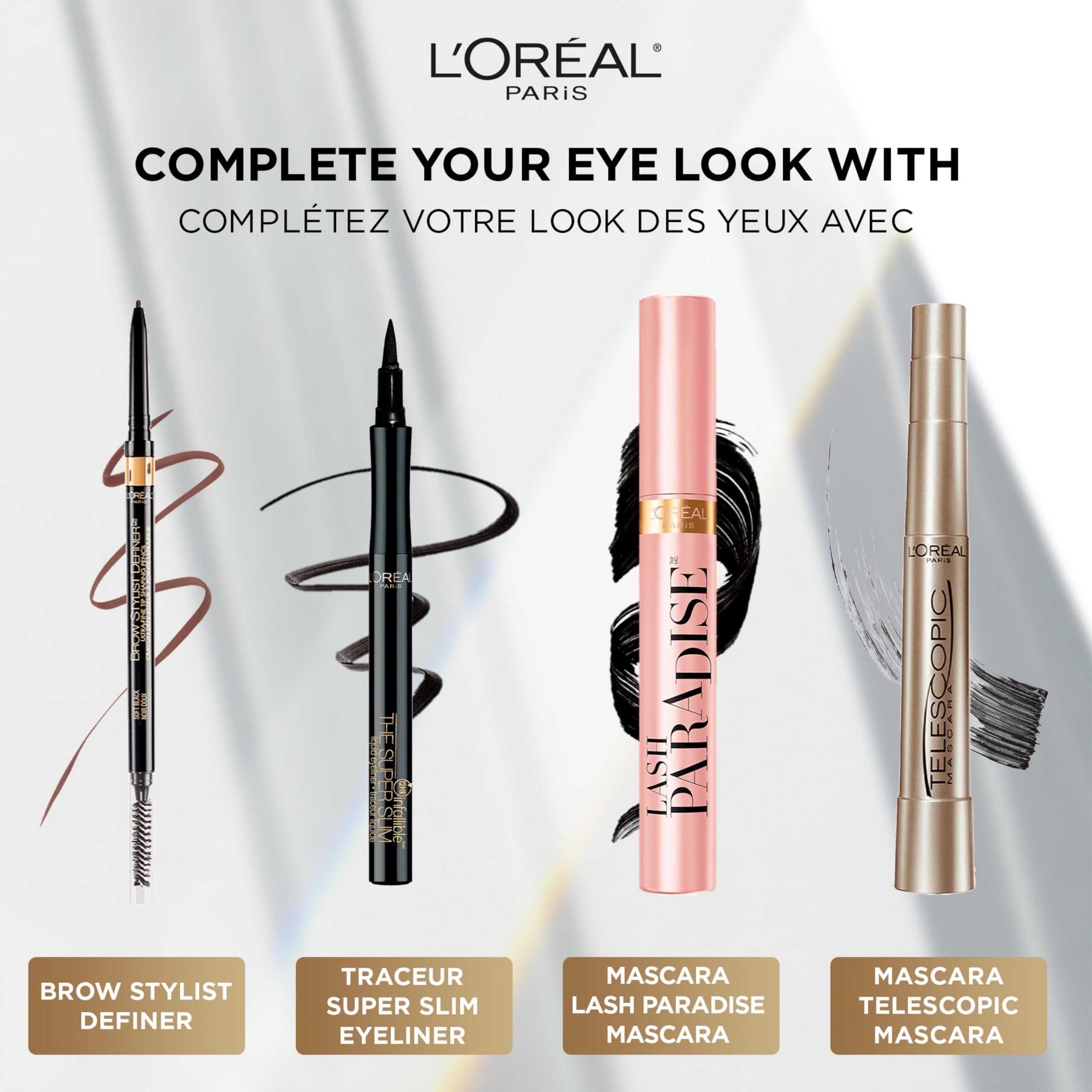 L'Oreal Paris Telescopic Waterproof Mascara, Eyelash Lengthening Mascara, Unique Non-Clumping Formula, Delivers Intense Length, For Sensitive Eyes, Black, 8 ml 🍁 All In One Marketplace Canada