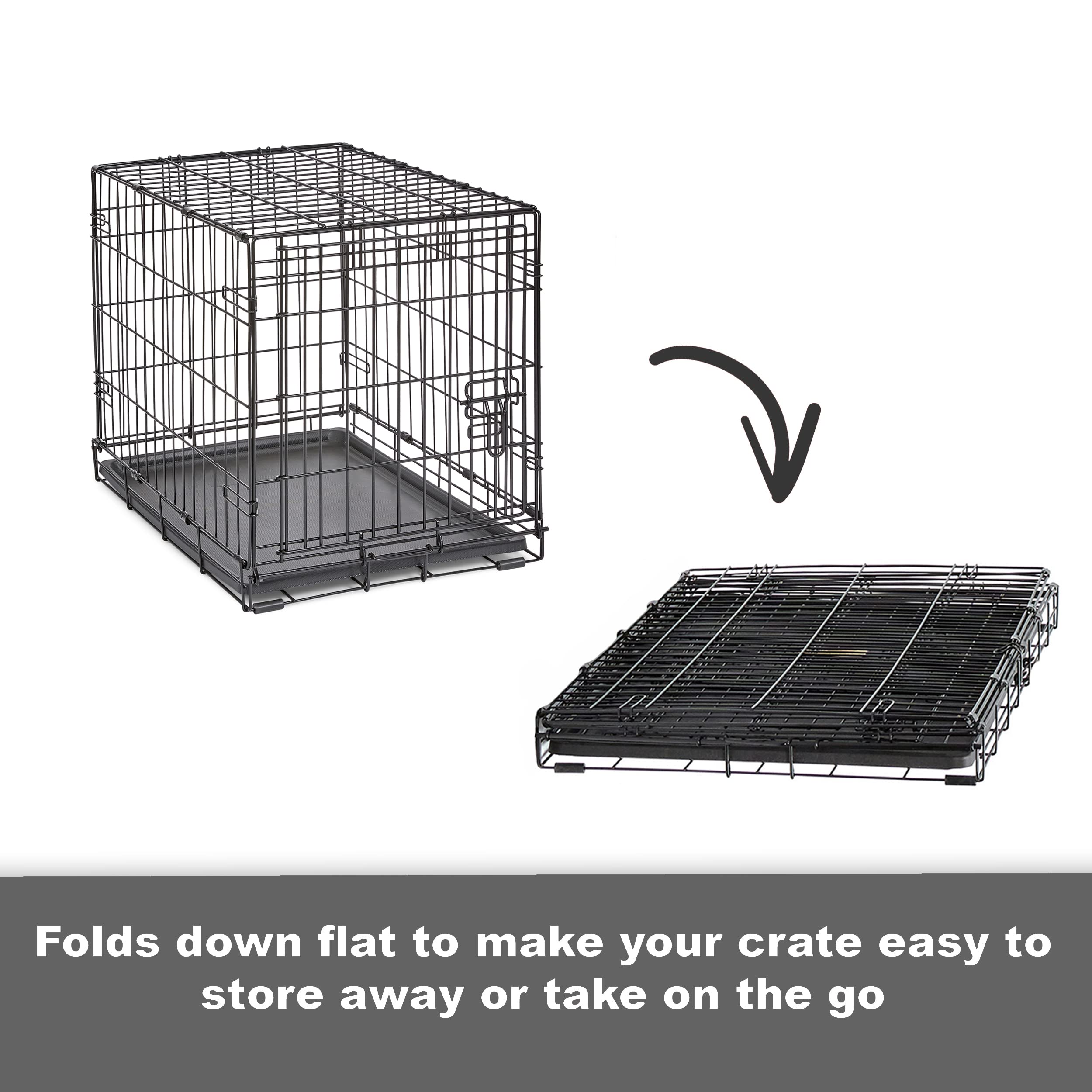 MidWest Homes for Pets 36-Inch New World Crate for Medium-Large Breeds, 41-70 lbs, Single Door Folding Dog Crate, Leak-Proof Tray & Secure Latch, Portable, Durable & Easy to Assemble 🍁 All In One Marketplace Canada