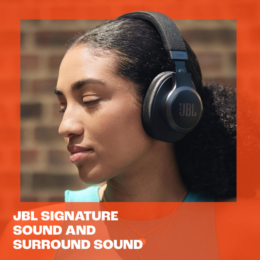 JBL Live 770NC - Wireless Over-Ear Headphones with True Adaptive Noise Cancelling with Smart Ambient, Up to 65 Hours of Battery Life, Comfort-fit Fabric Headband & Carrying Pouch (Black) 🍁 All In One Marketplace Canada