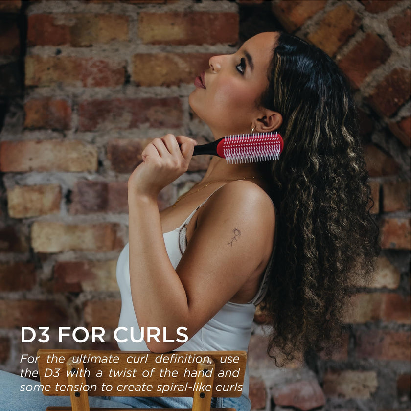 Denman D3 Original Curl Definer & Styler – 7‑Row Detangling Brush for Smooth, Defined Curls – Precision Styling Brush for Curly or Straight Hair – For Men and Women 🍁 All In One Marketplace Canada