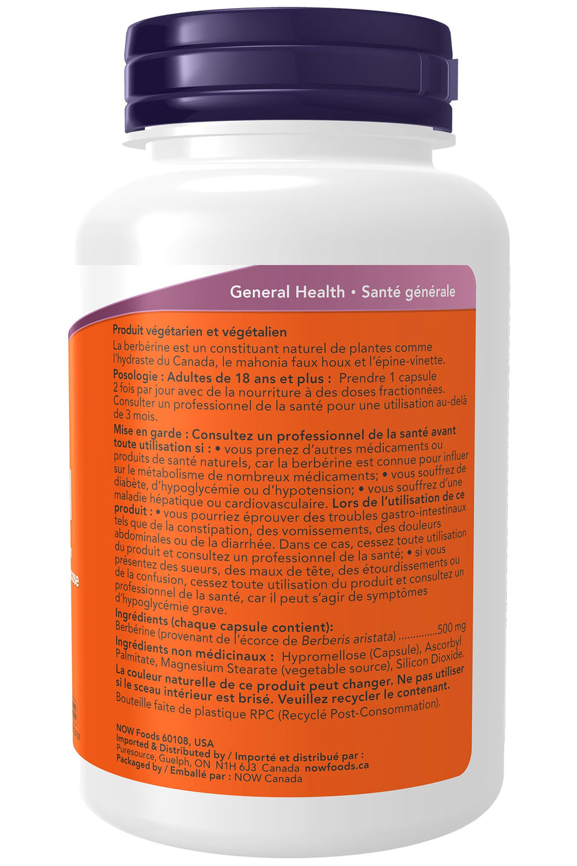 NOW Supplements, Berberine HCL 500 mg, Supports Glucose Metabolism, 90 Veg Capsules 🍁 All In One Marketplace Canada