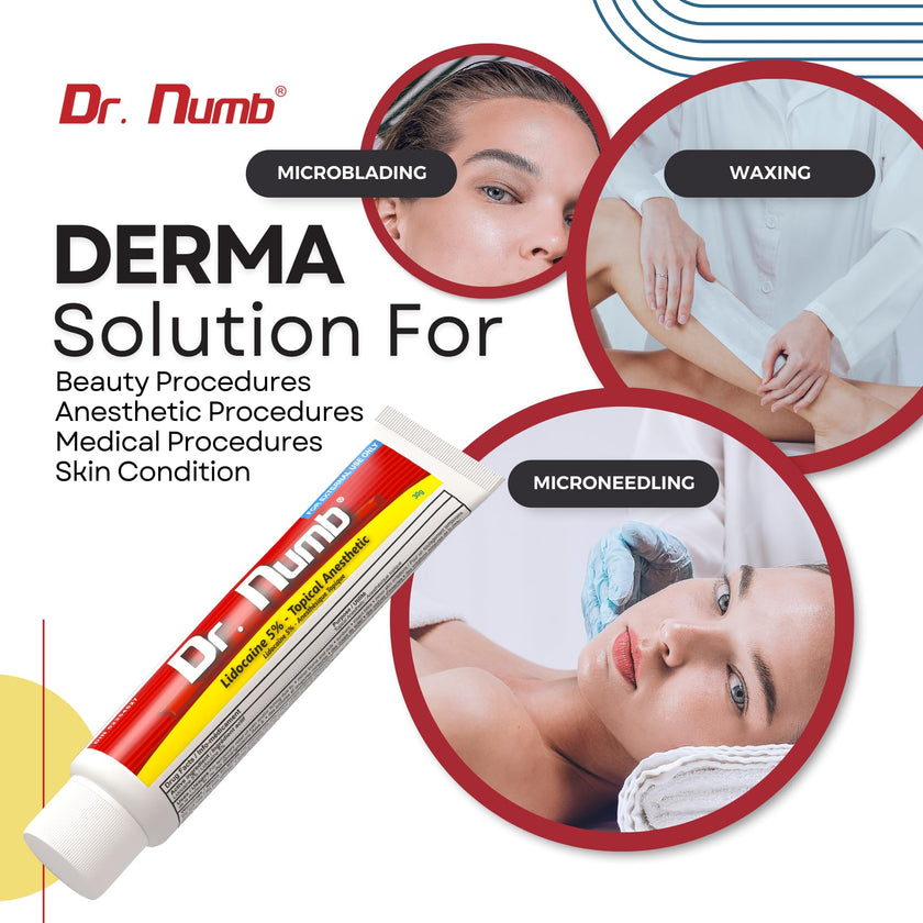 Dr. Numb Tattoo Numbing Cream 5% Lidocaine Extra Strength Topical Anesthetic Cream with Vitamin E, Fast-Acting Pain Relief for Tattoos, Piercing, Microneedling, Waxing, Injections – 30 g 🍁 All In One Marketplace Canada