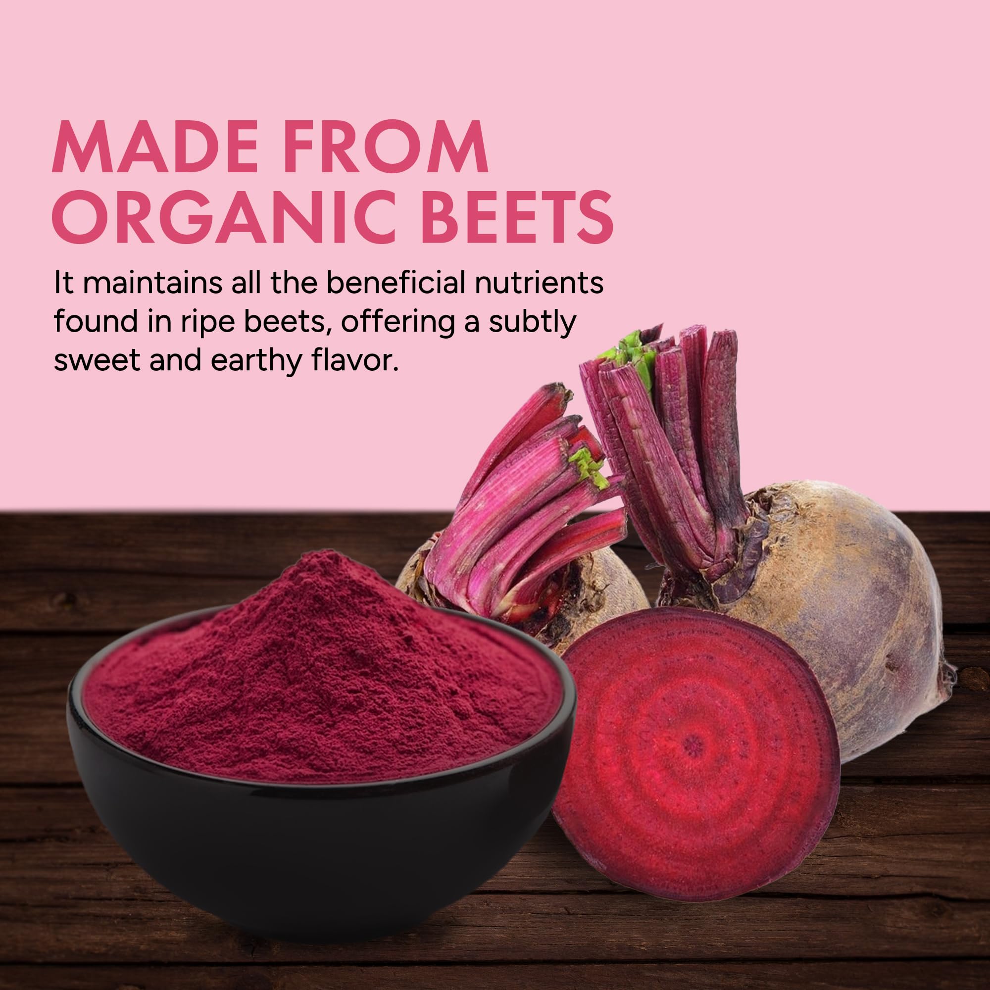 Rootalive Organic Beetroot Powder 454g (1lb) – Raw, Organic, Gluten-Free, Vegan, Ideal for Smoothies, Juice, Baking, Sauces & Natural Food Colour 🍁 All In One Marketplace Canada