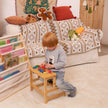 COSYLAND Bamboo Step Stool, Two Step Stools Toddler 300 lbs Capacity with Safety Non-Slip Pads, Bamboo Step Stool for Bathroom, Kitchen Dual Height Step Stools for Kids (Natural) 🍁 All In One Marketplace Canada